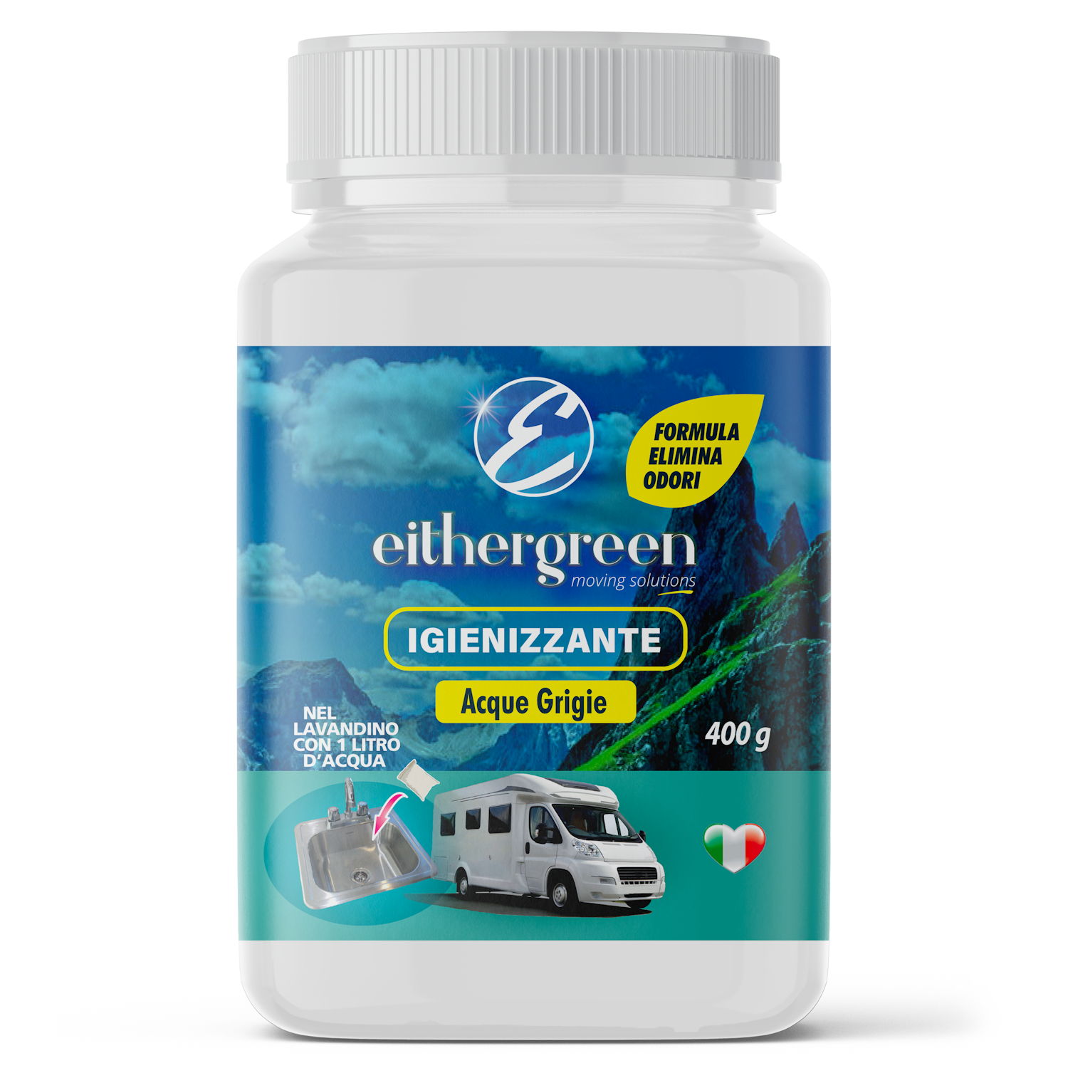 Barattolo igienizzante acque Grigie